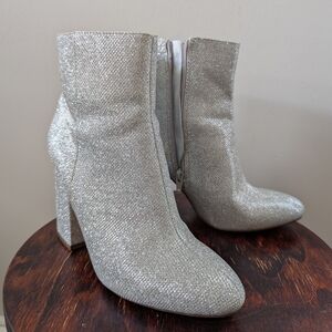 Madden Girl Silver Ankle Boots